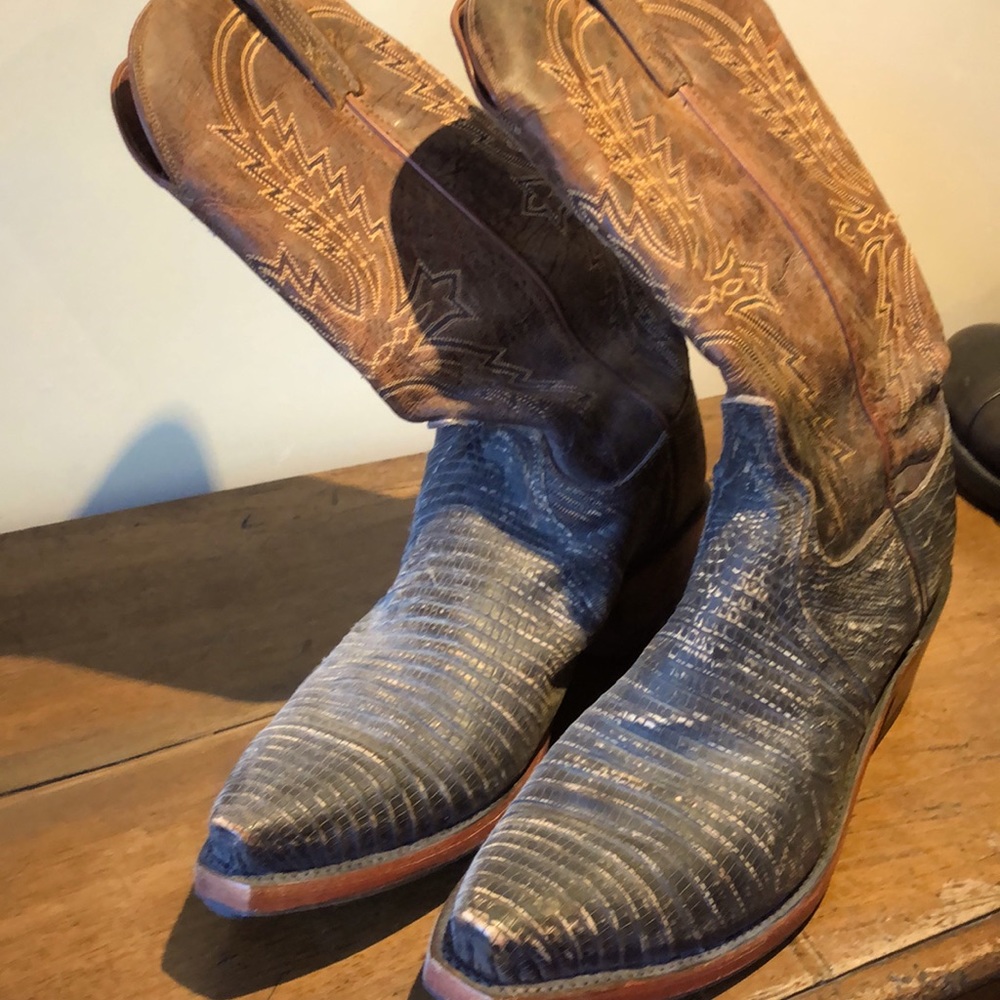 1883 Lucchese Cowboy Boots alligator and leather 9.5